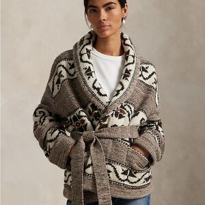 Women's Patterned Brown Sweater